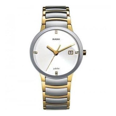 Rado centrix white dial dual tone watch
