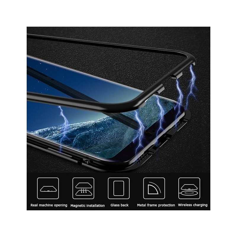 Asus Zenfone Max M1 / M2 Case Ultra Slim Magnetic Cover Metal Frame (Black).