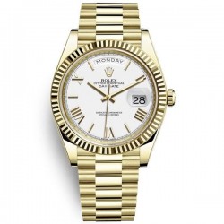 Rolex Oyster Perpetual  Day-Date Gold With White Dial