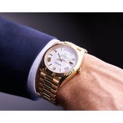 Rolex Oyster Perpetual  Day-Date Gold With White Dial