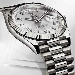 Rolex Oyster Perpetual  Day-Date Silver With Silver Dial