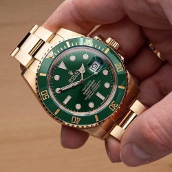 Rolex Submariner Date Oyster Full  Gold With Green Dial