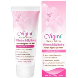 Vigini 100% Natural Actives Vaginal Intimate Lightening Whitening Feminine Hygiene Gel V Wash for Women Serum Cream Oil 100ML