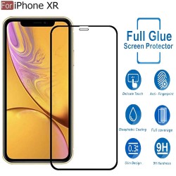 vexclusive® Tempered Glass for iPhone XR | Screen Protector Full HD Quality Edge to Edge Coverage for iPhone XR (Black)