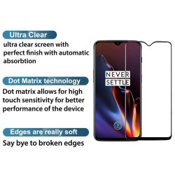 vexclusive® Premium Tempered Glass for OnePlus 6T OnePlus 7 (Black) Edge to Edge Full Screen Coverage with Installation Kit