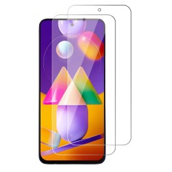 vexclusive® Tempered Glass for Samsung Galaxy M31s / A51 (Transparent) Full Screen Coverage (except edges), Pack of 2