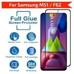 vexclusive® Tempered Glass Screen Protector Compatible for Samsung Galaxy M51 / Samsung Galaxy F62 with Edge to Edge pck 1