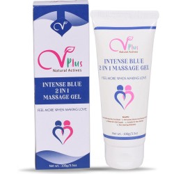 Vigini Natural Actives Intense Blue Aromatherapy Sexual Lube Lubricating Lubrication Lubricant Men Long Time Water Based Gel