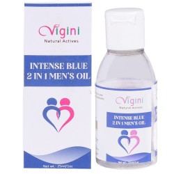 Vigini Natural Actives Intense Blue Ling Long Booster Penis Enlargement Performance Energy Power Lubricant Sexual Men's Oil 25ml