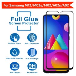 vexclusive® Tempered Glass Screen Protector Compatible for Samsung Galaxy M12/M02s/M02/A02s/A02with Edge to Edge Coverage
