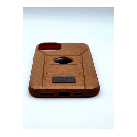 PULOKA Premium Matte Leather  Case for Iphone Xs brown