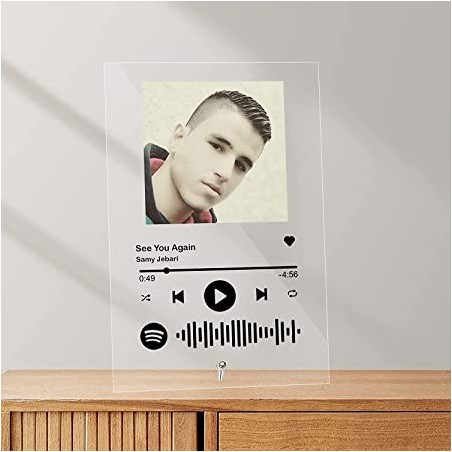 Giftplease Customized Photo and song Spotify Plaque With Steel