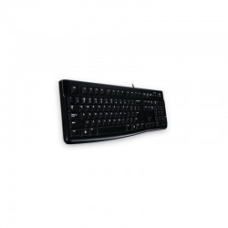 Logitech K120 Spill Resistant Rugged Keyboard with Adjustable Tilt Legs and Quite Typing (Black)