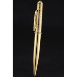 Cartier Gold Plated Ballpoint Pen With Engraving Cap  Black Medium Point Durable And Easy Flow PE051