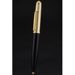 Cartier Black Holder Yellow Gold Cap Ballpoint Pen  Replica 2017 New Design Wonderful Gift PE059