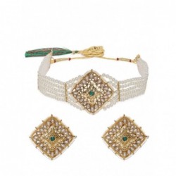 Zaveri Pearls Gold-Plated &...