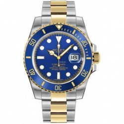 Rolex watch for men submariner blue dual tone