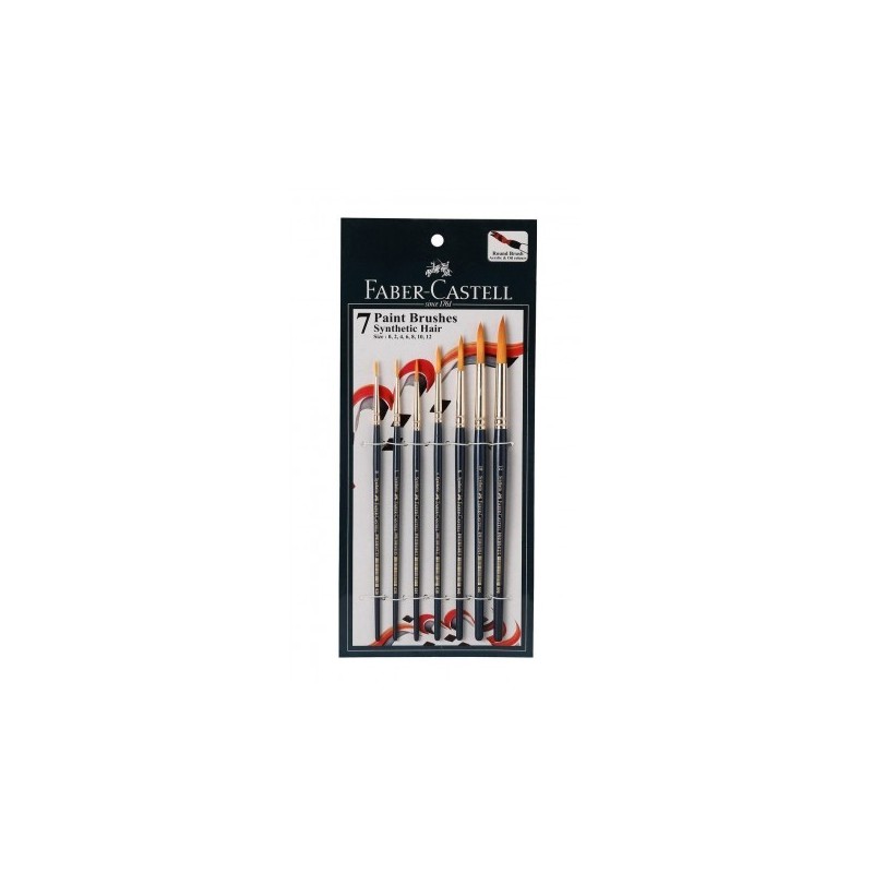 Faber-castell paint brush set - round, pack of 7