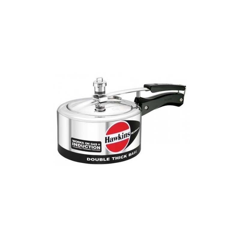 Hawkins hevibase ih20 2-litre induction pressure cooker, small, silve