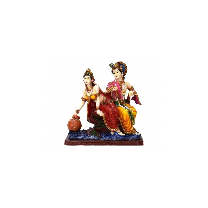 Radha Krishna Statue Hindu God Idol for Home Decor Pooja, 14 Inches Radha  Krishna Murti Copper Finish Wedding Gift Ideas - Etsy