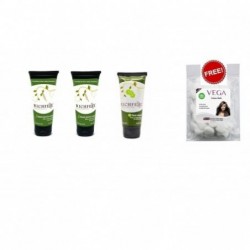 Richfeel oleum jacorise cream 100g (pack of 2) + cucumber face wash 100g + free vega cotton balls